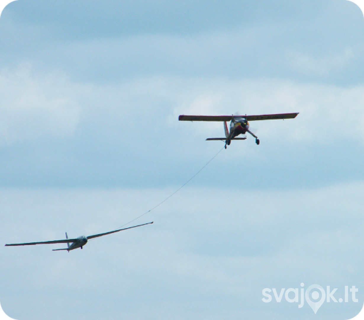 Mokomasis pramoginis skrydis sklandytuvu Pociūnų aerodrome 3