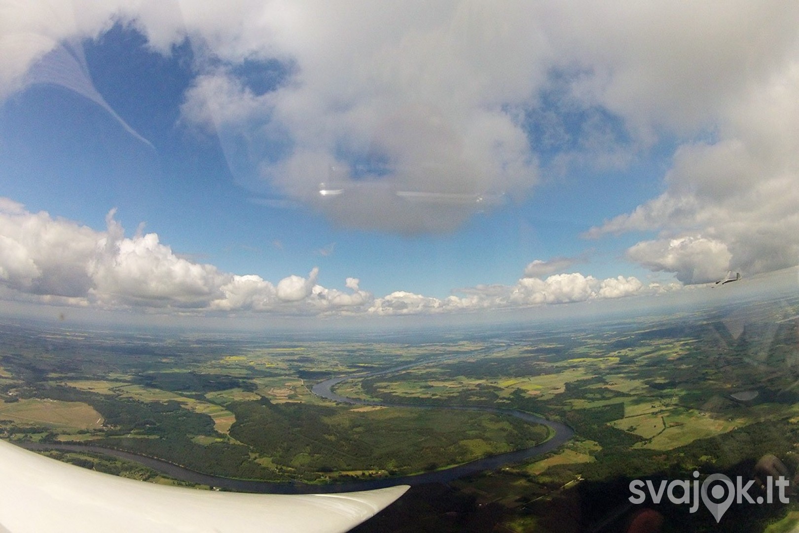 Mokomasis pramoginis skrydis sklandytuvu Pociūnų aerodrome 2